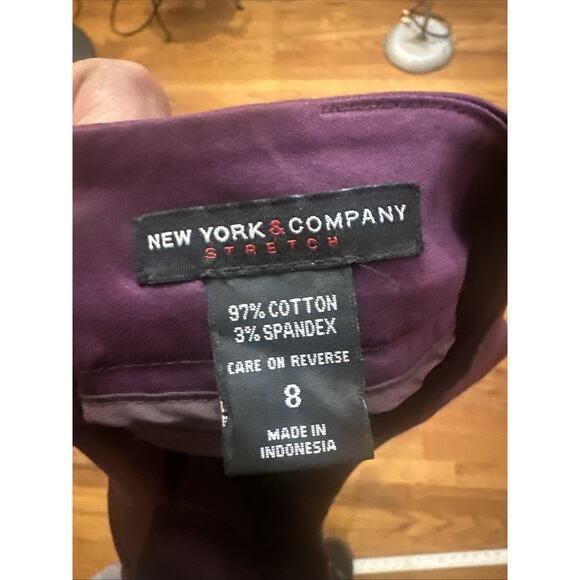 New York And Company Skirt 8 Plum Purple Stretch - Picture 7 of 7